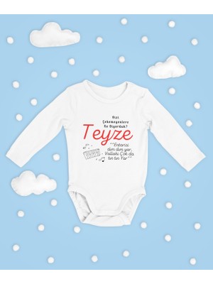 Sevbano Bizi Çekemeyenlere Ne Diyorduk Teyze ? Yazılı Pamuklu Yumuşak Unisex Çıtçıtlı Uzun Kollu Body Zıbın