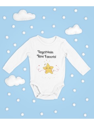 Sevbano Teyzesinin Yeni Favorisi ! Yazılı Pamuklu Yumuşak Unisex Çıtçıtlı Uzun Kollu Body Zıbın