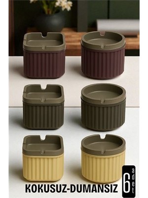 Fantastik Store Kokusuz Dumansız Küllük - 6 Li Küllük Seti Kafe Küllüğü Restoran Küllüğü Masaüstü Küllük