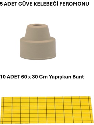 Artı İlaçlama 5ADET Güve Kelebeği Feromon 5ADET Yapışkan Bant