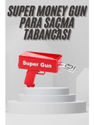 Fantastik Store Para Dolar Saçma Para Atma Tabancası Otomatik Kırmızı Oyuncak