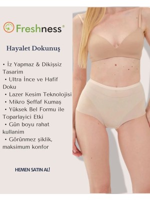 Çamaşır Kenti Freshness 0025 Lazer Kesim Tül Yüksek Bel Bato Korse