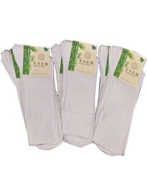 Çamaşır Kenti Eser Erkek Beyaz Çift Taban Havlu Çorap