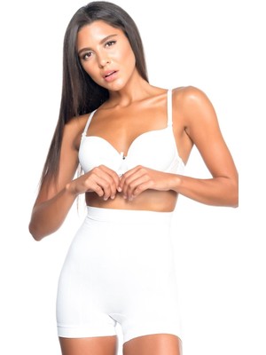 Marsilyan Beyaz Mı Emay 7027 Düşük Bel Boxer Korse