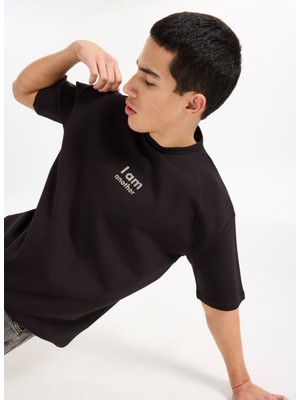 gmg firenze Gmg Fırenze Bisiklet Yaka Siyah Erkek T-Shirt GU25MSS03028