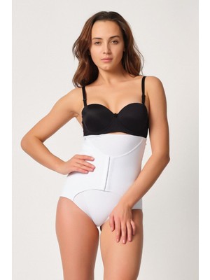 Marsilyan Beyaz Mı Emay 2932 Double Karın Agraf Destekli Slip Lazer Korse