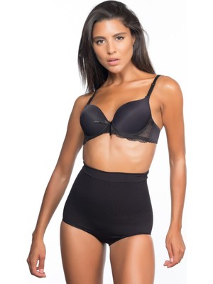 Marsilyan Siyah Mı Emay 2057 Yüksek Bel Masajlı Slip Korse