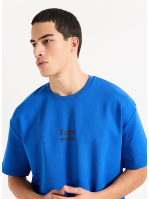 gmg firenze Gmg Fırenze Bisiklet Yaka Saks Erkek T-Shirt GU25MSS03005