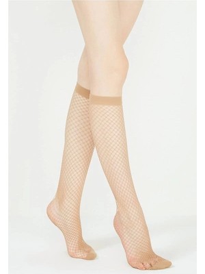 Marsilyan Penti Iri Fileli Dizaltı Pantolon Çorabı