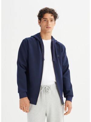 Lee Lacivert Erkek Kapüşonlu Regular Fit Sweatshirt L2520310411 Lacivert Sweatshirt