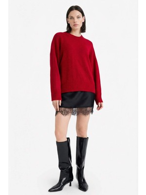 DeFacto Dantel Detaylı Saten Mini Etek G9531AX25WN