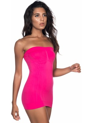 Marsilyan Fuşya Mı Emay 5005 Soft Desenli Straplez Atlet