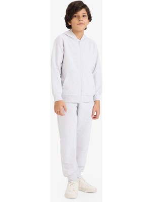 DeFacto Beli Paçası Lastikli Basic Düz Pike Eşofman Altı Erkek Çocuk B5755A826SP