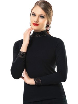 Marsilyan Anıt Dantelli Uzun Kol T-Shirt 2936