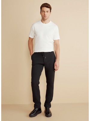 Brooks Brothers Normal Bel Düz Paça Standart Siyah Erkek Pantolon BBFW25MPT014