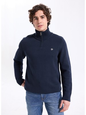 Superdry Dik Yaka Regular Fit Düz Krem Erkek Kazak M6110706A-11S