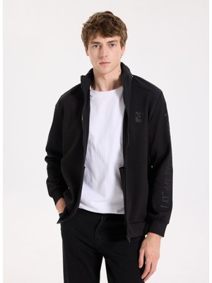 gmg firenze Gmg Fırenze Kapüşon Yaka Siyah Erkek Sweatshırt GU25MFW08023