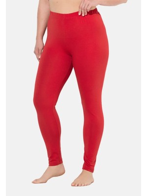 Mamayaga Kadın Beli Lastikli Pamuk Penye Büyük Beden Curve Yüksek Bel Spor Günlük Tayt