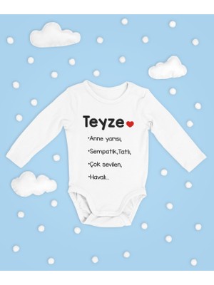 Sevbano Teyze ! Yazılı Pamuklu Yumuşak Unisex Çıtçıtlı Uzun Kollu Body Zıbın