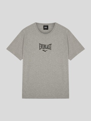 Everlast Comp Logo Regular Kesik Yaka Gri Erkek Tişört