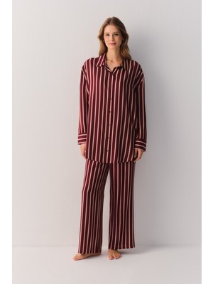 Suwen Stripe Romance Pijama Üstü