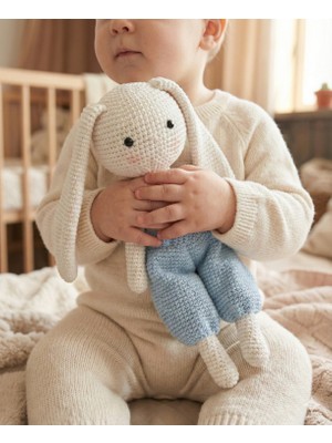 Vanilya Gift Ilk Uyku Arkadaşım Mavi Tavşan 30 Cm Amigurumi Oyuncak