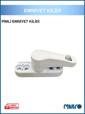 glassmakro Pvc Kapı Pencere Pimapen Balkon Kapısı Çocuk Emniyet Kilidi Hırsız Güvenlik Pimli Metal Beyaz