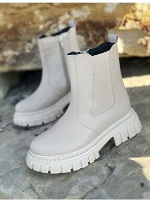 Surpie Shoes Lastik Detaylı Çocuk Bot, Siyah Bağcıklı Fermuarlı Düz Topuklu Ayakkabı