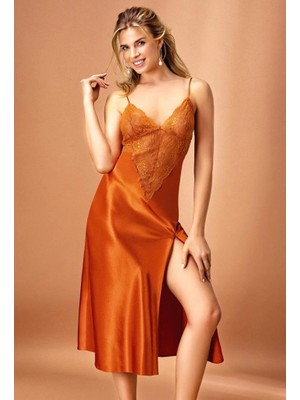 Kocabey  7136 Kadın Saten Uzun Gecelik