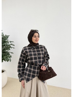 Moda Aksa ( Asimetrik Gömlek Antrasit )