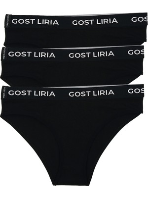 GOST LİRİA - Root Kadın Slip  3 lü Paket Siyah