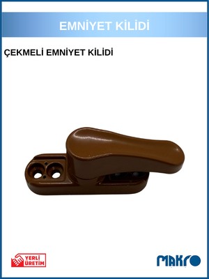 glassmakro Pvc Kapı Pencere Pimapen Balkon Kapısı Çocuk Emniyet Kilidi Hırsız Güvenlik Çekmeli Metal Kahverengi