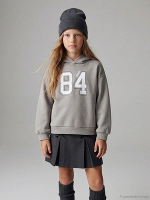 LC Waikiki Kapüşonlu Kız Çocuk Elbise  (W5)