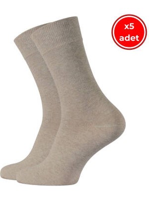 Meristanbul Business Çorap, 5 Adet, 43-46, Yumuşak, Pamuklu,sütlükahve