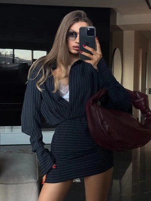 Havens Offıce Etek Gömlek Set