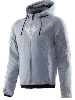 Dainese Daınese Bovısa Safety Hoodıe Full Zıp Grey Melange Black