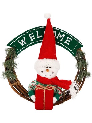 Sunman Welcome Yazılı Yeşil Dekoratif Kapı Süsü 38 cm