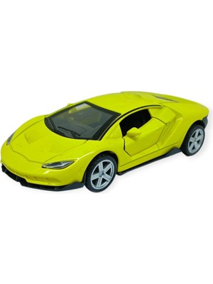 E-Woman Çek Bırak Metal Arabalar 12 cm - 6632-40S - Sarı (Lisinya)