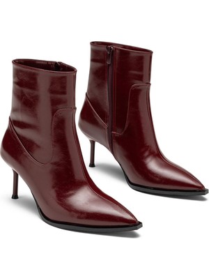 Dedos Kadın Özel Tasarım Fermuarlı Yüksek Topuklu Günlük Sivri Burun  Abiye Bot 1425