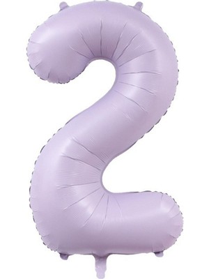 Patladı Gitti 2 Rakam Lila Folyo Balon 40 Inç 100 cm