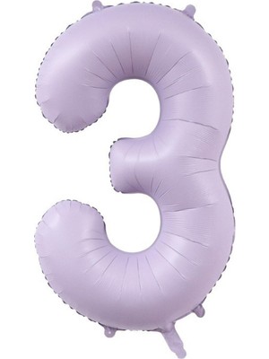 Patladı Gitti 3 Rakam Lila Folyo Balon 40 Inç 100 cm