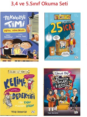 Timaş Çocuk 3 ve 4 ve 5.sınıf Teknoloji Timi Dijital 25 Muhteşem Icat 25 Muhteşem Başarı Kelime Dedektifi 4 Kita