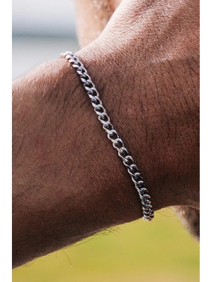 Takı Dükkanı Gurmet Paslanmaz Çelik Erkek Kadın Bileklik Zincir Sevgiliye Hediye H081B-2