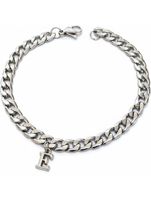 Takı Dükkanı Kişiye Özel Harfli Gurmet Spor Unisex Zincir Çelik Bileklik Sevgiliye Eşe Hediye H081H