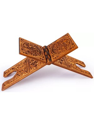 Hayrat Oymalı Battal Rahle 75 cm Ahşap Malzeme ile Geleneksel Motifli Şekil