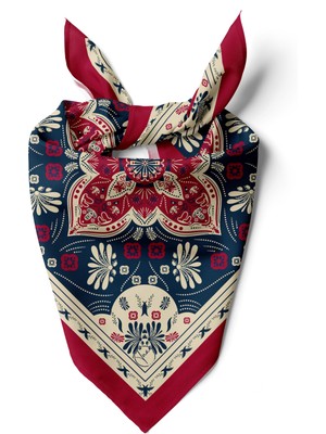 Kadim Harmoni Desen Bandana Fular 55X55 cm