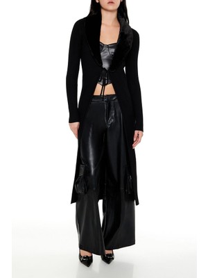 F21 Suni Kürk Detaylı Hırka