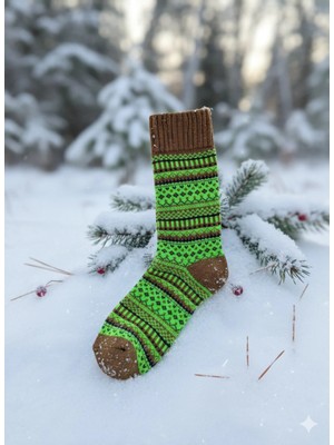 Kilim Desenli Kışlık Kokulu Çorap