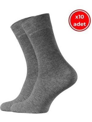 Meristanbul Business Çorap, 5 Adet, 39-42, Yumuşak, Pamuklu, Koyu Gri