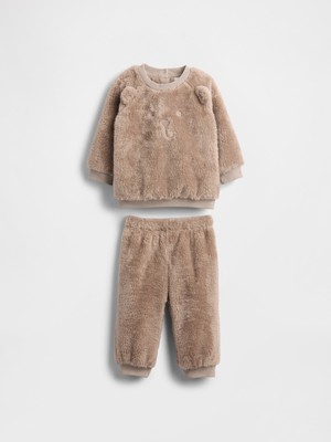 Gap Bebek Kahverengi Sherpa Bear Outfit Set